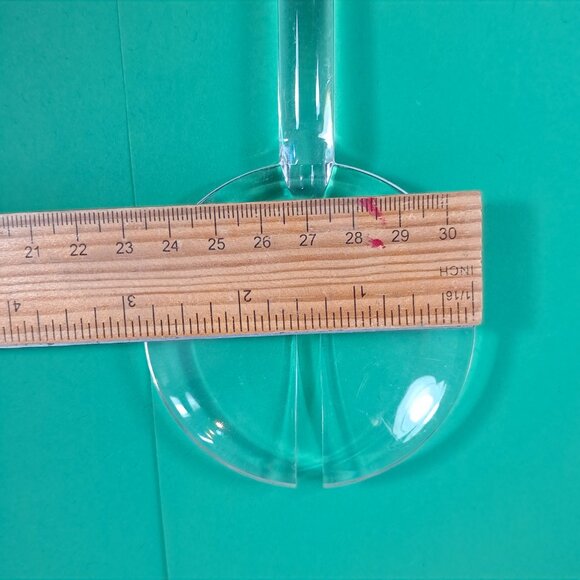 Lucite Acrylic Salad Serving Fork & Spoon Set clear Acrylic Modern Utensils MCM - Picture 8 of 12